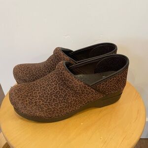 Dansko clogs leopard print